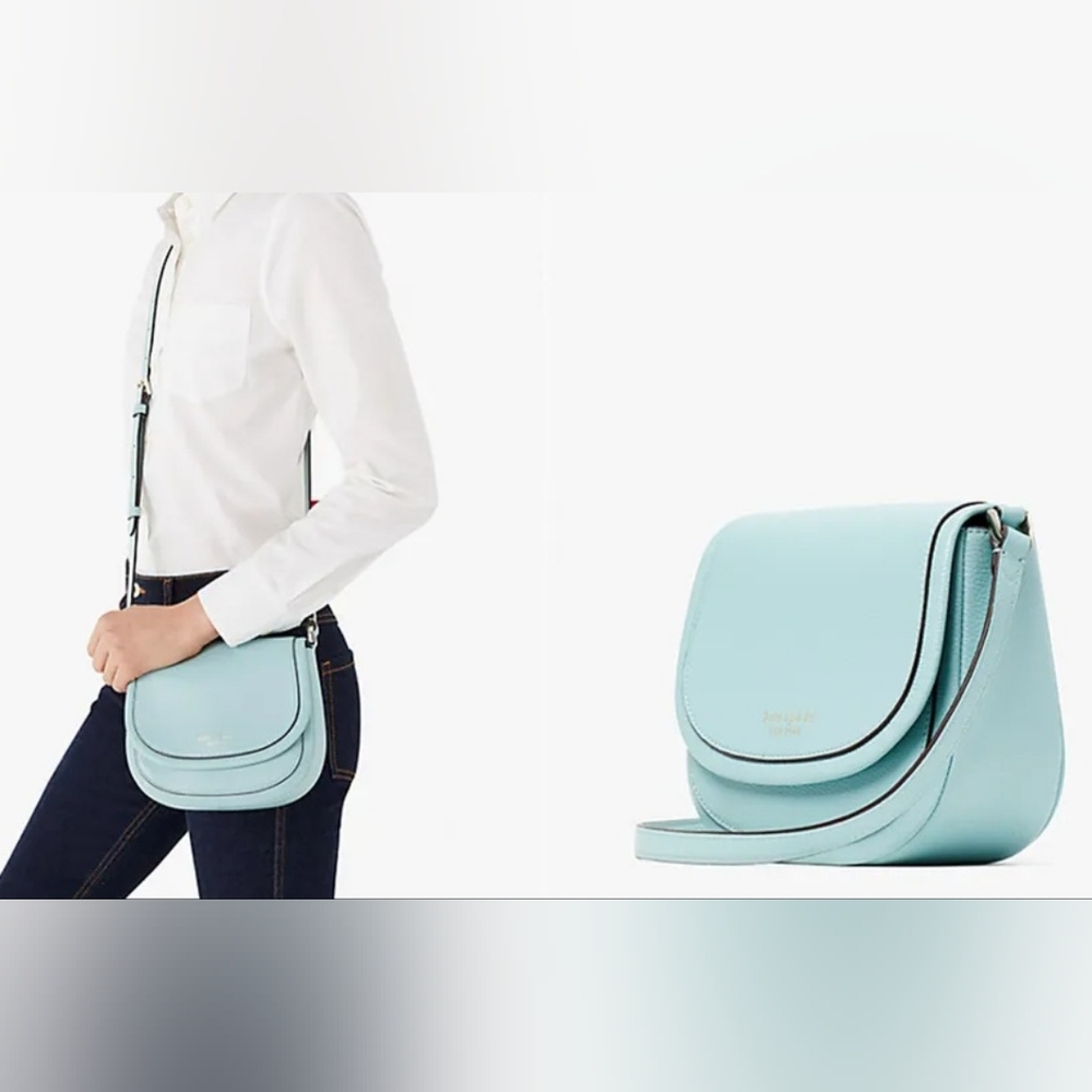 NWT Kate Spade Roulette Small Saddle - Picture 2 of 13